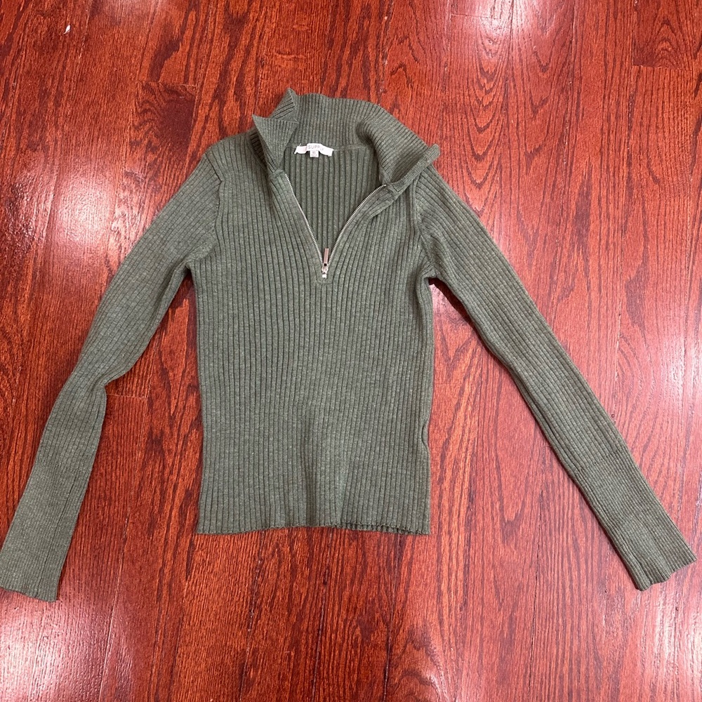 Z Supply Sage Ribbed quarter zip Sweater